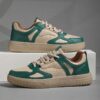 Green & Beige Retro Street Sneakers